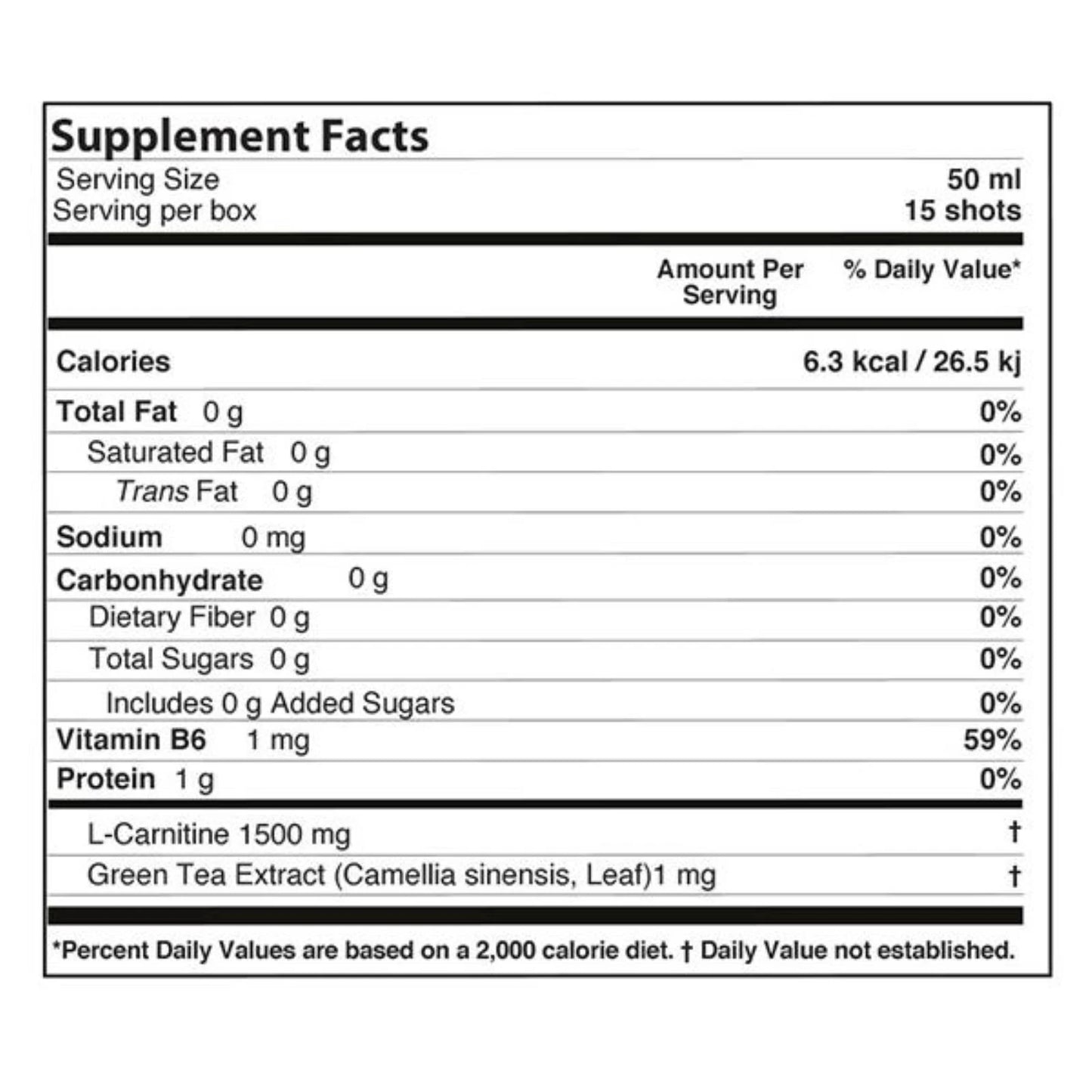 Nutriplus L-Carnitine Shot 50ml (1.69FL oz)